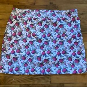 Izod Golf Skort/Skirt Size 16 - White/Pink/Blue Size: 16